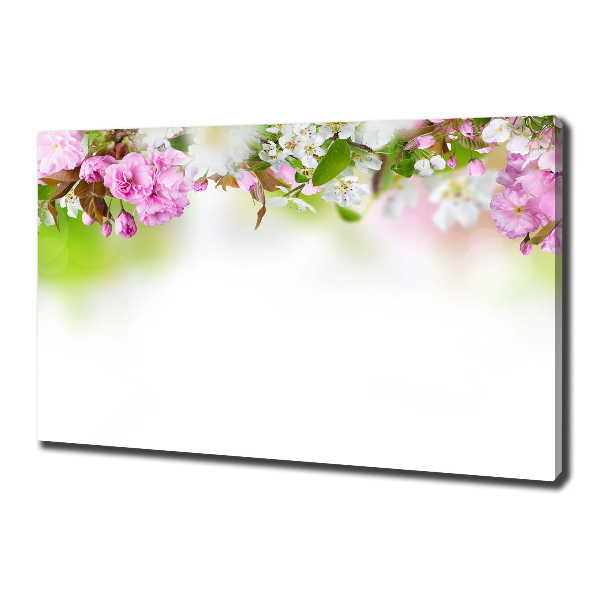 Cuadro canvas con impresión uv duradera horizontal flores de primavera