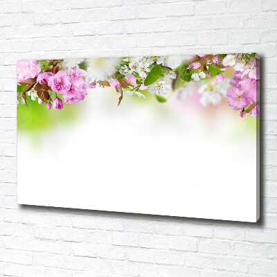 Cuadro canvas con impresión uv duradera horizontal flores de primavera