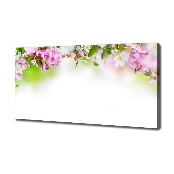 Cuadro canvas con impresión uv duradera horizontal flores de primavera