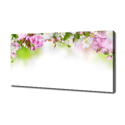 Cuadro canvas con impresión uv duradera horizontal flores de primavera