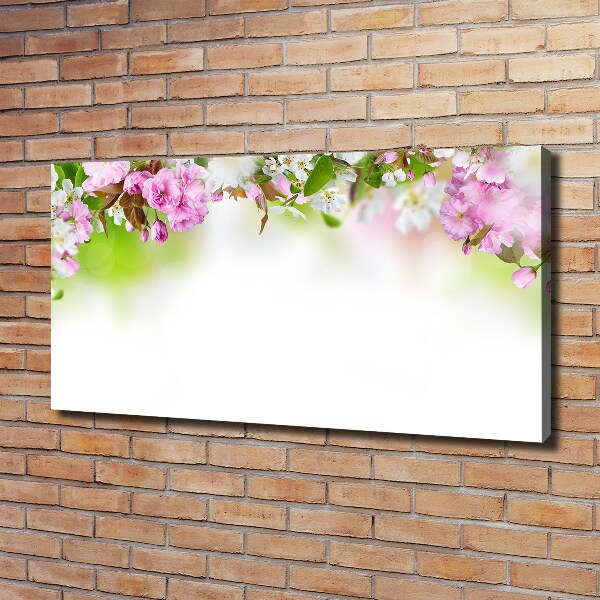 Cuadro canvas con impresión uv duradera horizontal flores de primavera