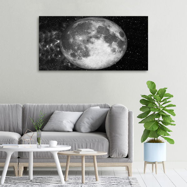 Cuadro canvas con impresión uv duradera horizontal Luna