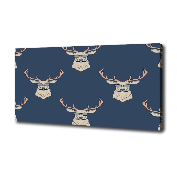 Fotocuadro en lienzo de alta calidad horizontal Ciervo hipster