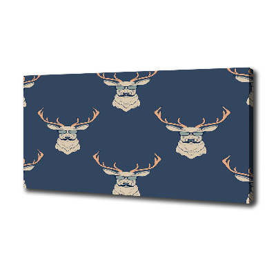 Fotocuadro en lienzo de alta calidad horizontal Ciervo hipster