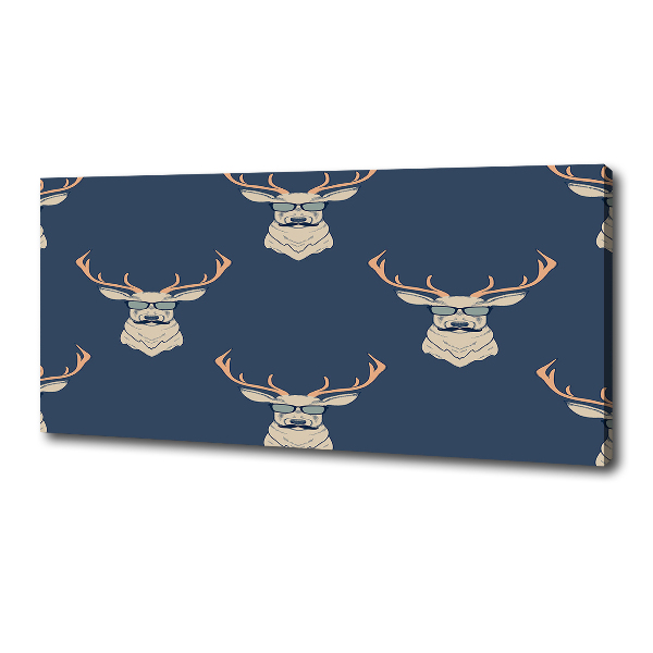 Fotocuadro en lienzo de alta calidad horizontal Ciervo hipster