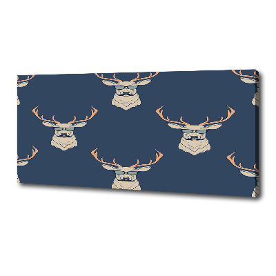 Fotocuadro en lienzo de alta calidad horizontal Ciervo hipster