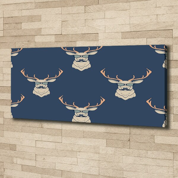Fotocuadro en lienzo de alta calidad horizontal Ciervo hipster
