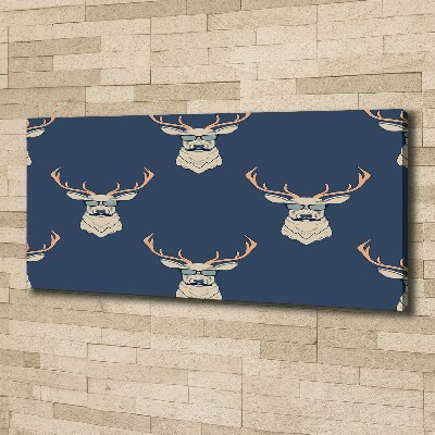 Fotocuadro en lienzo de alta calidad horizontal Ciervo hipster