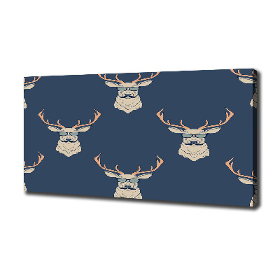 Fotocuadro en lienzo de alta calidad horizontal Ciervo hipster