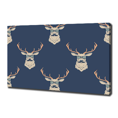Fotocuadro en lienzo de alta calidad horizontal Ciervo hipster