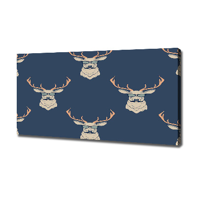 Fotocuadro en lienzo de alta calidad horizontal Ciervo hipster
