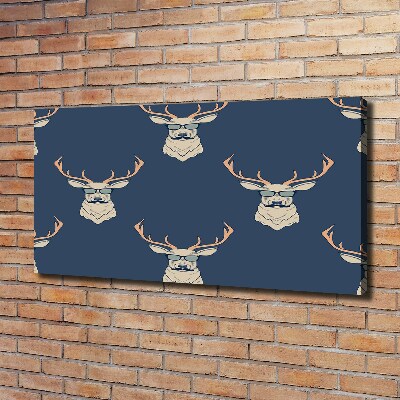 Fotocuadro en lienzo de alta calidad horizontal Ciervo hipster