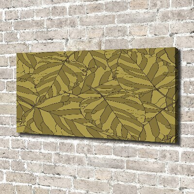 Foto en lienzo con acabado profesional horizontal Hojas