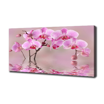 Fotocuadro en lienzo de alta calidad horizontal Orquídea rosa