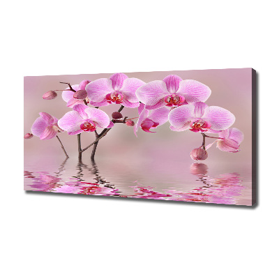 Fotocuadro en lienzo de alta calidad horizontal Orquídea rosa