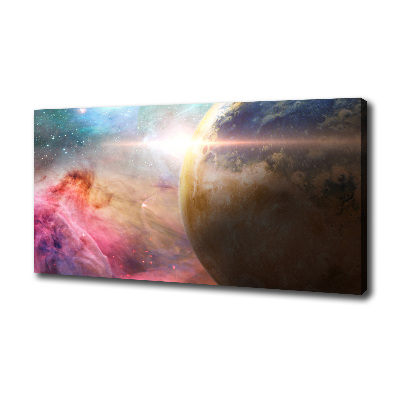 Cuadro canvas moderno de gran formato horizontal Galaxia