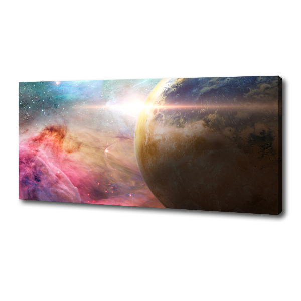 Cuadro canvas moderno de gran formato horizontal Galaxia