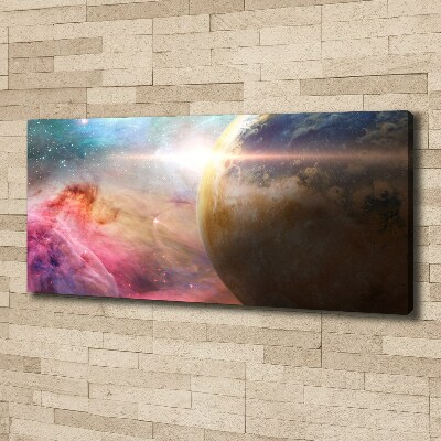Cuadro canvas moderno de gran formato horizontal Galaxia