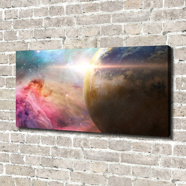 Cuadro canvas moderno de gran formato horizontal Galaxia