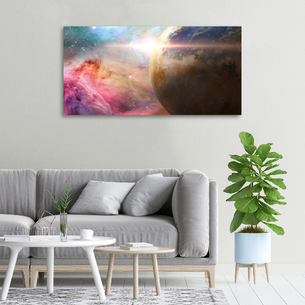 Cuadro canvas moderno de gran formato horizontal Galaxia