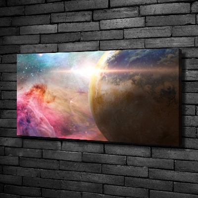 Cuadro canvas moderno de gran formato horizontal Galaxia