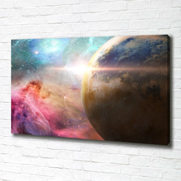 Cuadro canvas moderno de gran formato horizontal Galaxia