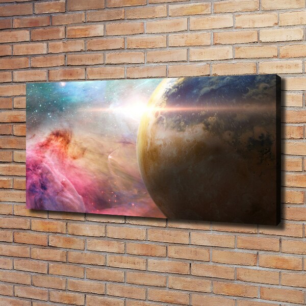Cuadro canvas moderno de gran formato horizontal Galaxia