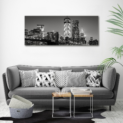 Cuadro canvas con impresión uv duradera horizontal Manhattan de noche