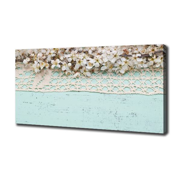 Fotocuadro en lienzo de alta calidad horizontal flores de cerezo