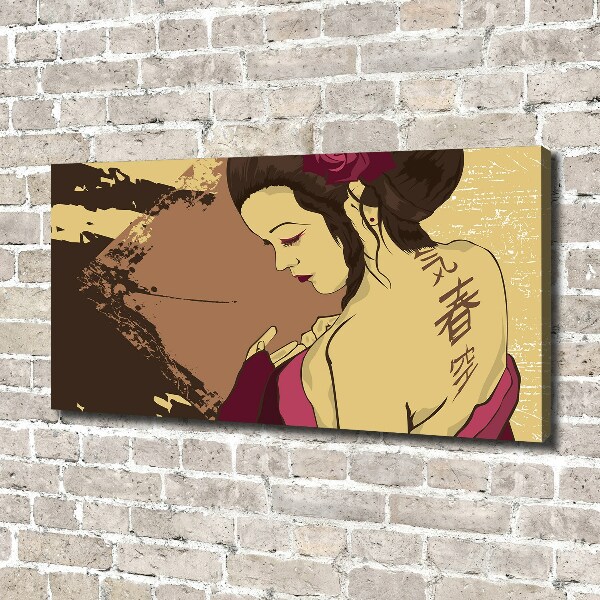 Foto en lienzo con acabado profesional horizontal Geisha