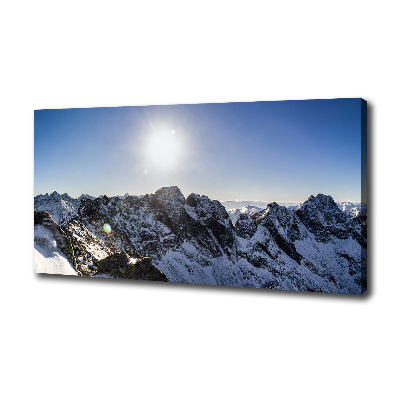 Cuadro canvas moderno de gran formato horizontal Invierno en los montes Tatra