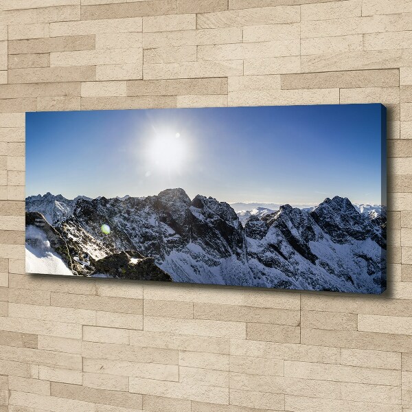 Cuadro canvas moderno de gran formato horizontal Invierno en los montes Tatra