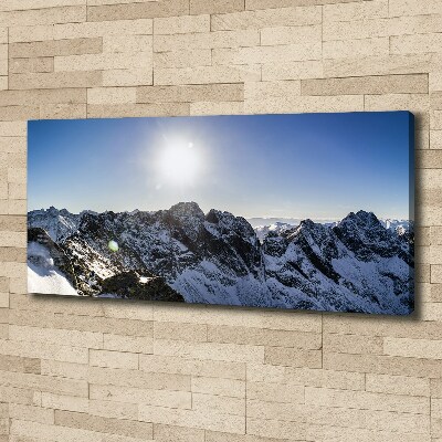Cuadro canvas moderno de gran formato horizontal Invierno en los montes Tatra