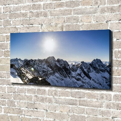 Cuadro canvas moderno de gran formato horizontal Invierno en los montes Tatra