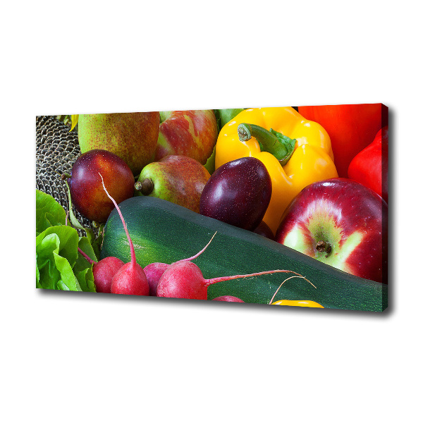 Cuadro canvas con impresión uv duradera horizontal Frutas y verduras