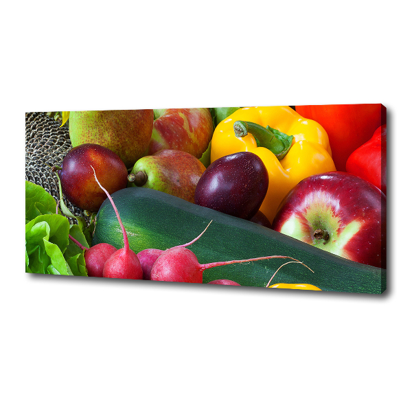 Cuadro canvas con impresión uv duradera horizontal Frutas y verduras