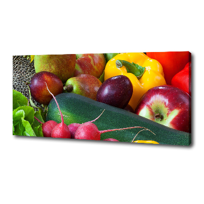 Cuadro canvas con impresión uv duradera horizontal Frutas y verduras
