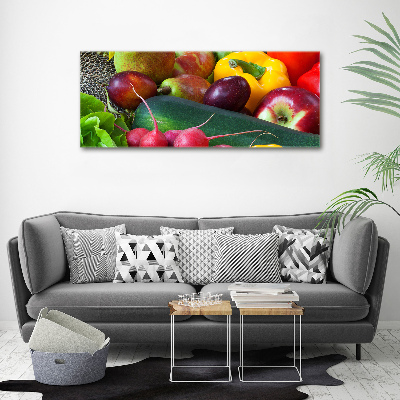 Cuadro canvas con impresión uv duradera horizontal Frutas y verduras