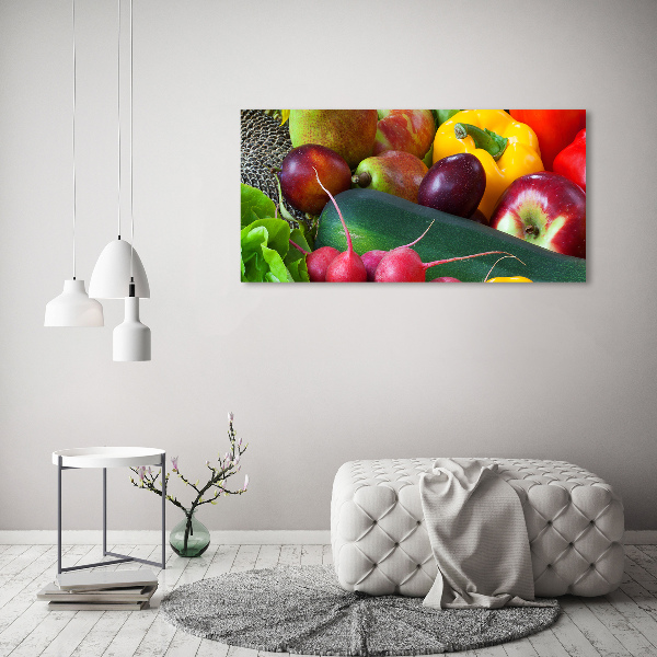 Cuadro canvas con impresión uv duradera horizontal Frutas y verduras