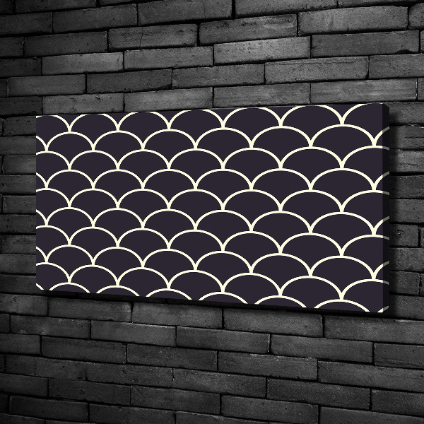 Cuadro canvas con impresión uv duradera horizontal escamas de pescado