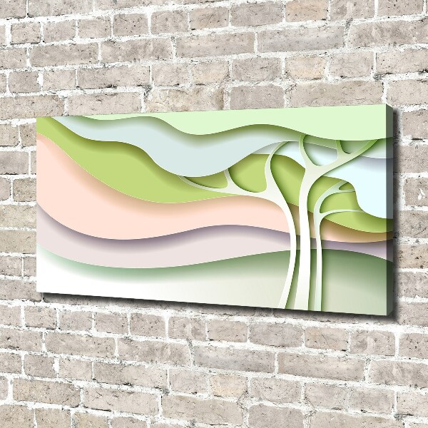 Cuadro canvas con impresión uv duradera horizontal Árbol abstracto