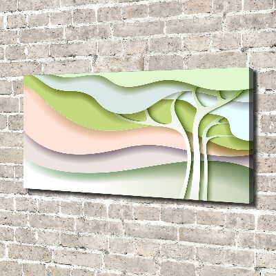Cuadro canvas con impresión uv duradera horizontal Árbol abstracto