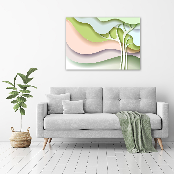 Cuadro canvas con impresión uv duradera horizontal Árbol abstracto