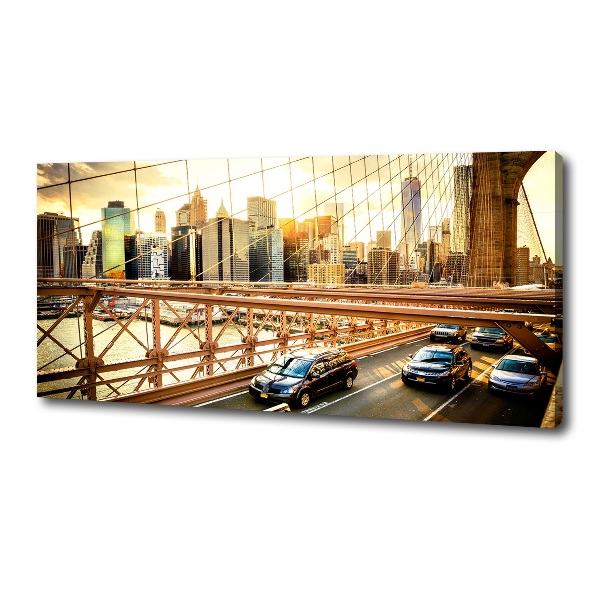 Cuadro canvas con impresión uv duradera horizontal Puente de Brooklyn