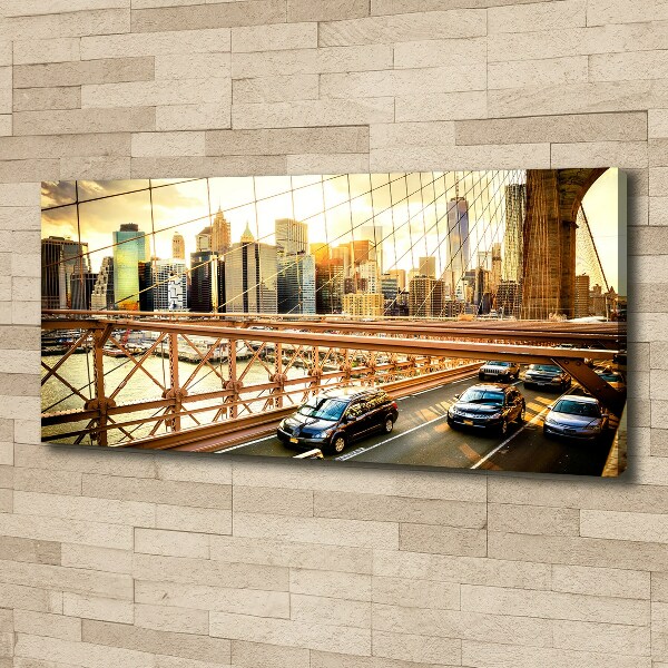 Cuadro canvas con impresión uv duradera horizontal Puente de Brooklyn