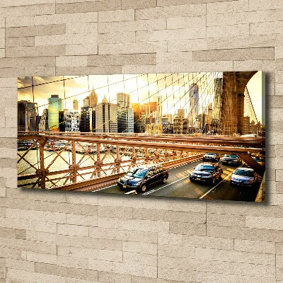 Cuadro canvas con impresión uv duradera horizontal Puente de Brooklyn