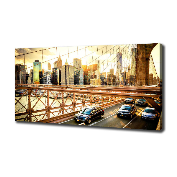 Cuadro canvas con impresión uv duradera horizontal Puente de Brooklyn