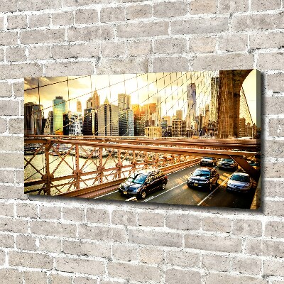 Cuadro canvas con impresión uv duradera horizontal Puente de Brooklyn