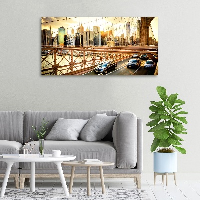 Cuadro canvas con impresión uv duradera horizontal Puente de Brooklyn