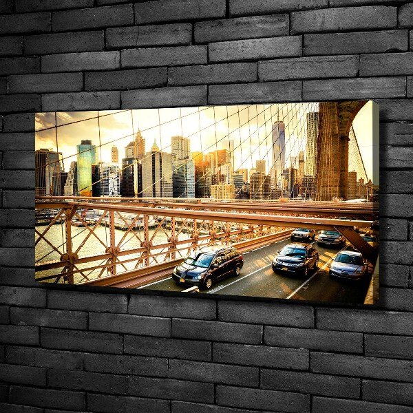 Cuadro canvas con impresión uv duradera horizontal Puente de Brooklyn